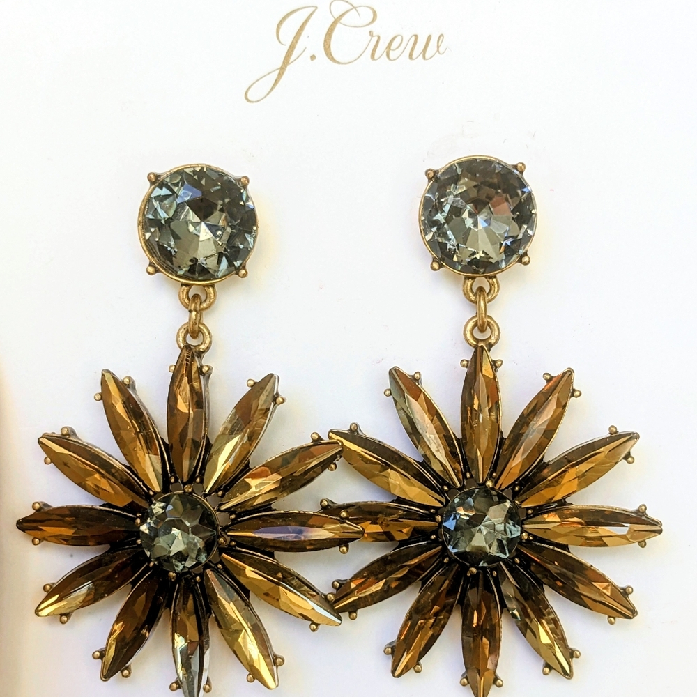 JCrew starburst chandelier earrings